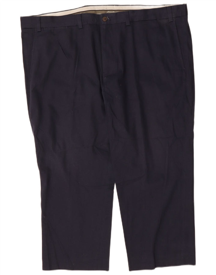 Pantaloni cropped da uomo EDDIE BAUER W44 L26 cotone blu navy