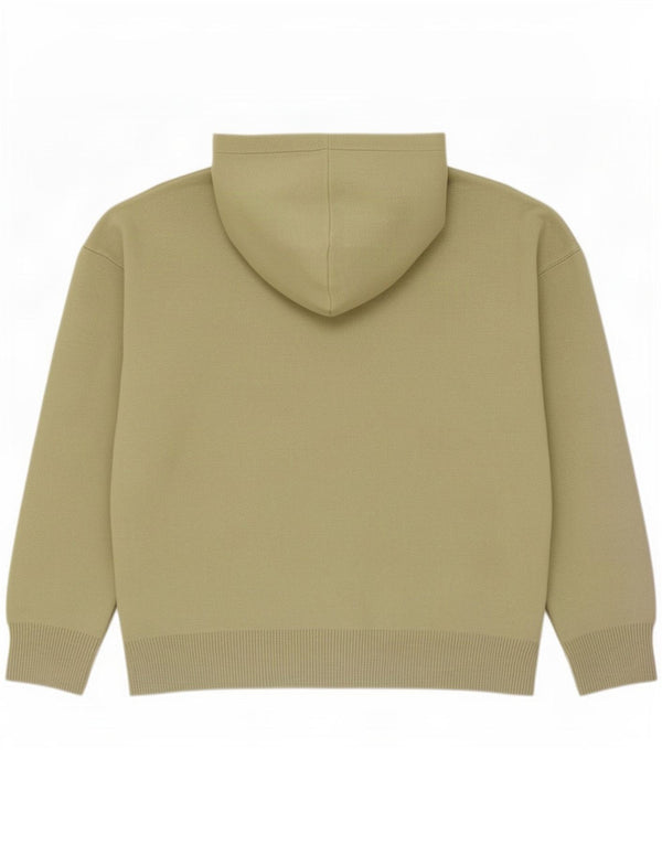 Maglione con cappuccio da uomo Zara in viscosa kaki media