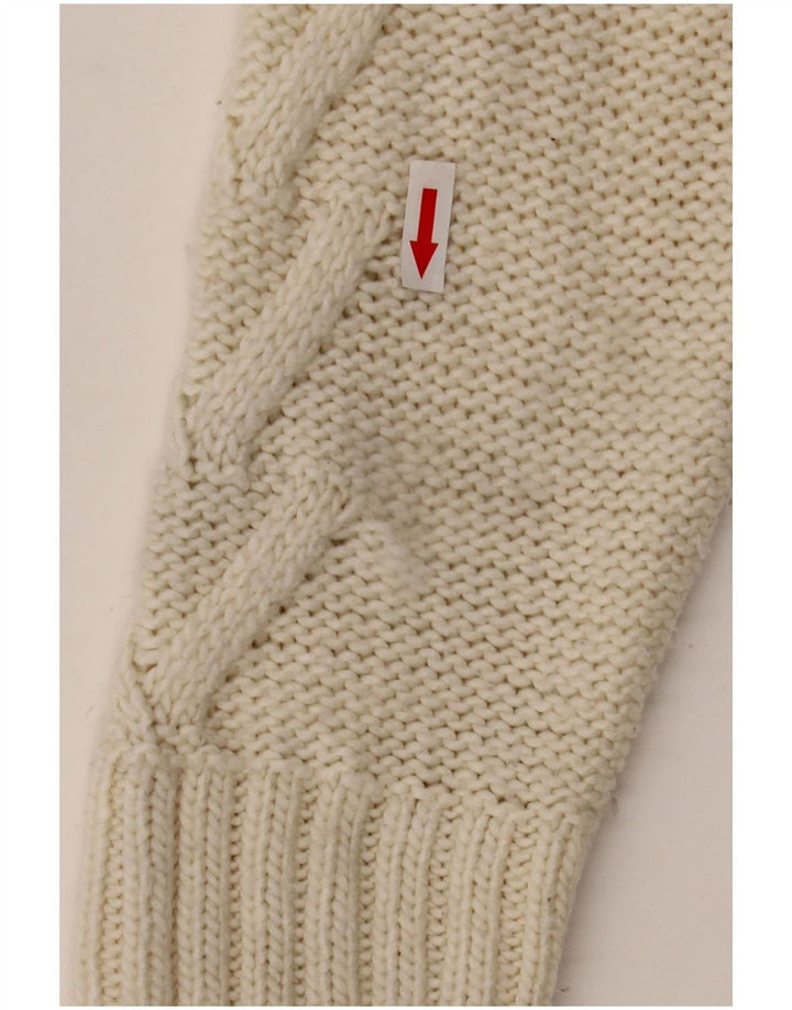 Maglione maglione a collo alto da donna Marks & Spencer UK 16 grande bianco sporco