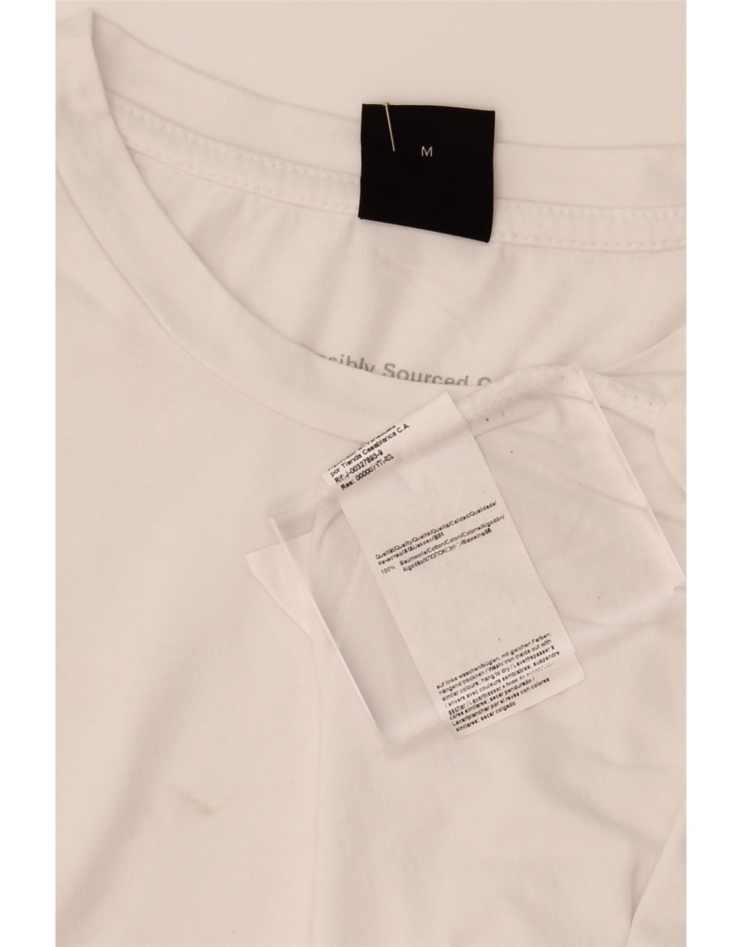 HUGO BOSS Mens Graphic T-Shirt Top Medium White Colourblock Cotton