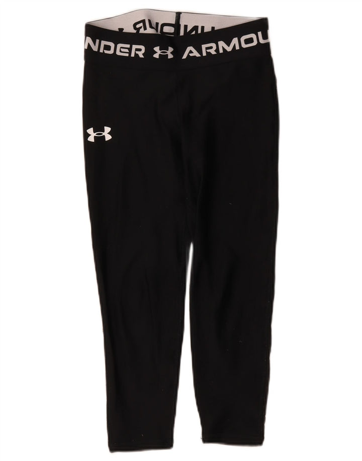 Leggings grafici per ragazze Under Armour 9-10 anni poliestere nero