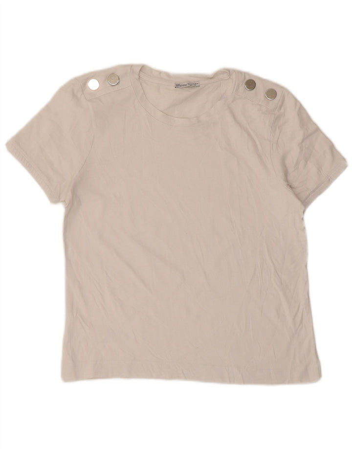 T-shirt Zara da donna Top UK 12 bianca media