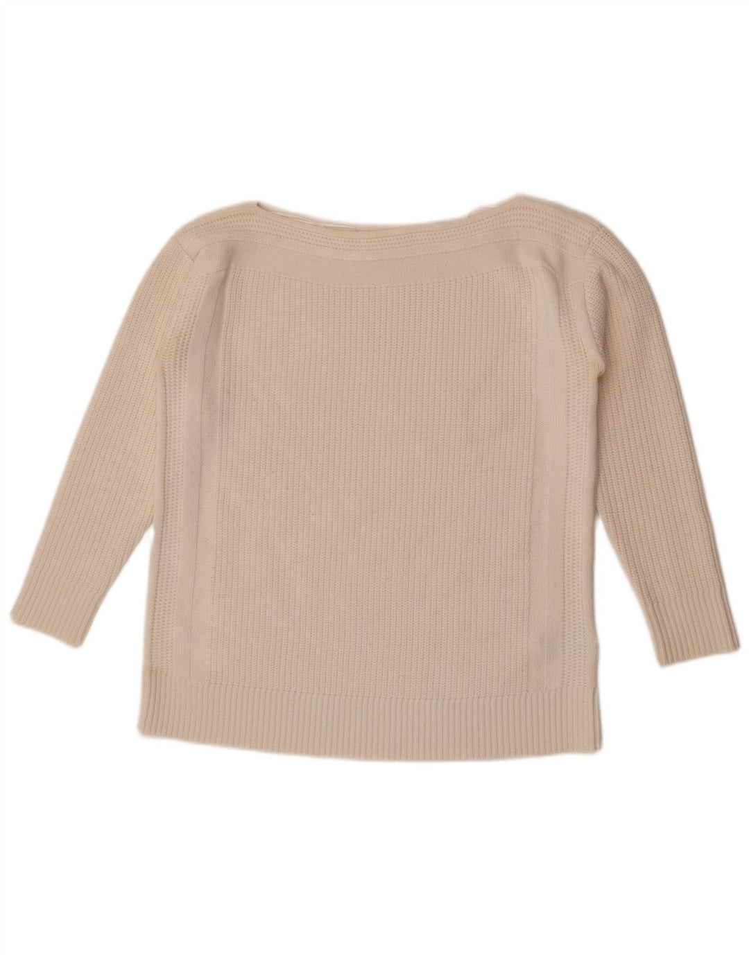 Maglione maglione oversize da donna con scollo a barca Reiss UK 10 piccolo in lana bianca