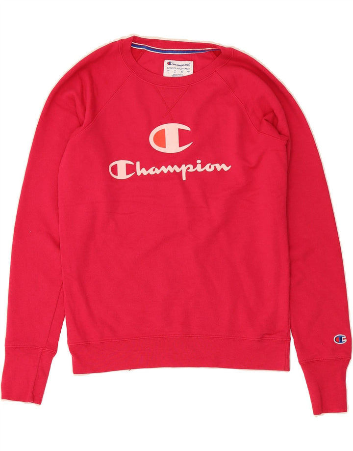 Womens Graphic Sweatshirt Jumper UK 10 Small Vintage Champion and Second-Hand Champion from Messina Hembry 