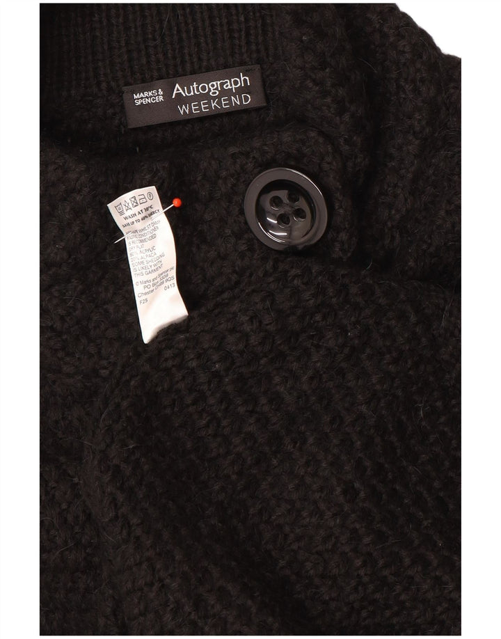 Maglione cardigan autografo da donna Marks & Spencer UK 14 medio nero