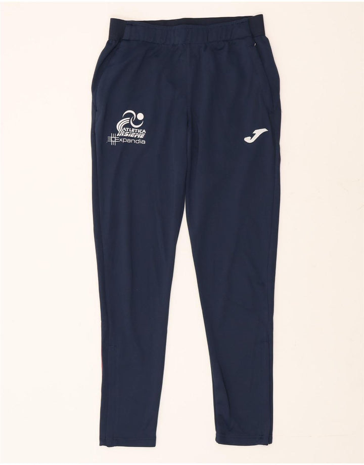 Joma Pantaloni da tuta grafici da uomo piccoli in poliestere blu navy