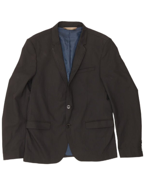 Giacca blazer da uomo a 2 bottoni Zara EU 50 poliestere nero medio