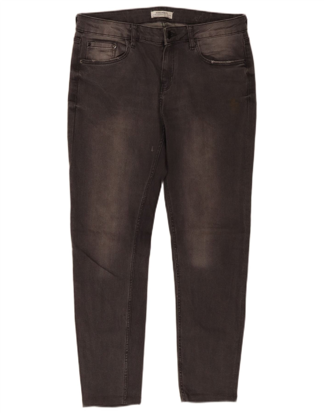 Jeans corti da donna Zara EU 40 medio W30 L25 cotone grigio