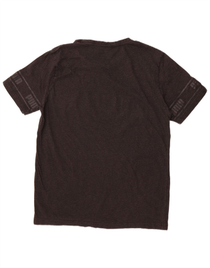 T-shirt grafica da uomo Puma grande in cotone grigio