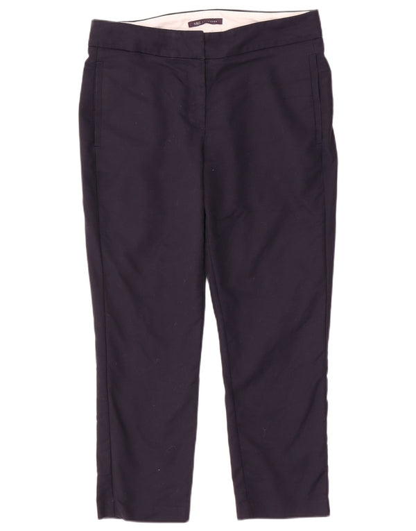 Pantaloni corti slim da donna Marks & Spencer UK 12 medi W32 L25 Blu navy