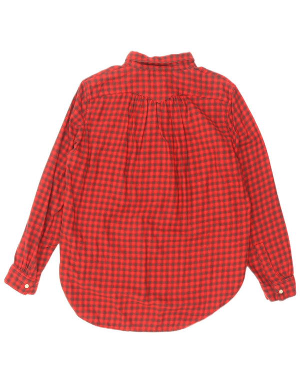 Levi's Camicia da donna in flanella pullover UK 16 Grande cotone a quadretti rosso