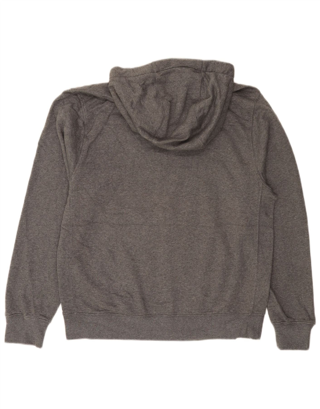Maglione con cappuccio e zip da uomo NIKE in cotone screziato grigio medio