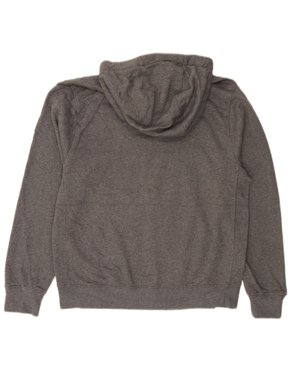 Maglione con cappuccio e zip da uomo NIKE in cotone screziato grigio medio