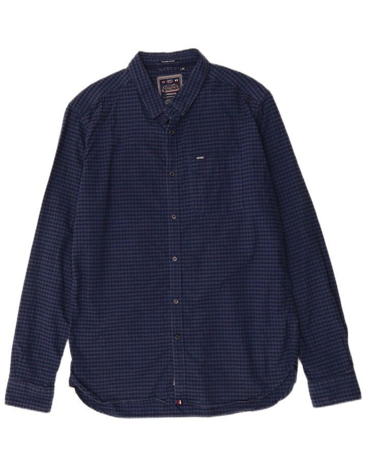 Camicia da uomo SUPERDRY XL a quadretti blu navy