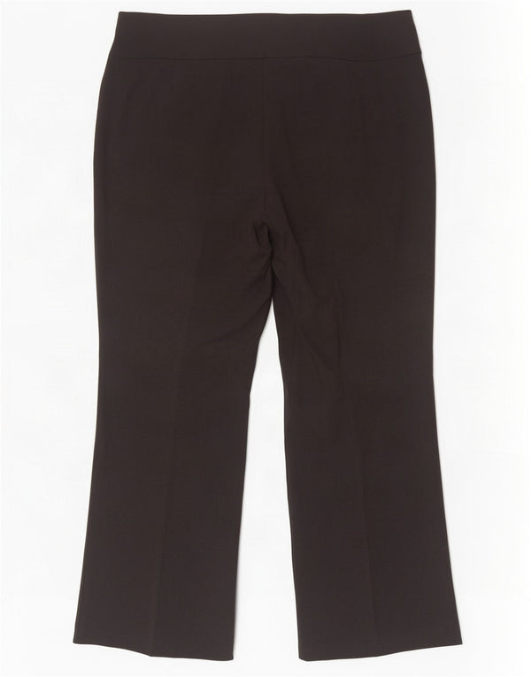 Pantaloni casual a gamba larga da donna Marks & Spencer UK 18 XL W38 L28 Nero