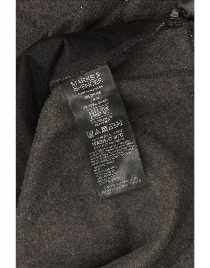 Giacca in pile da uomo Marks & Spencer UK 38 Poliammide grigio medio