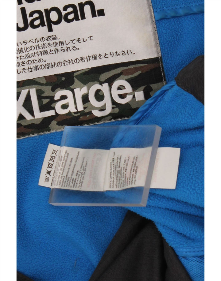 Giacca a vento con cappuccio grafica da uomo SUPERDRY UK 42 XL poliestere grigio