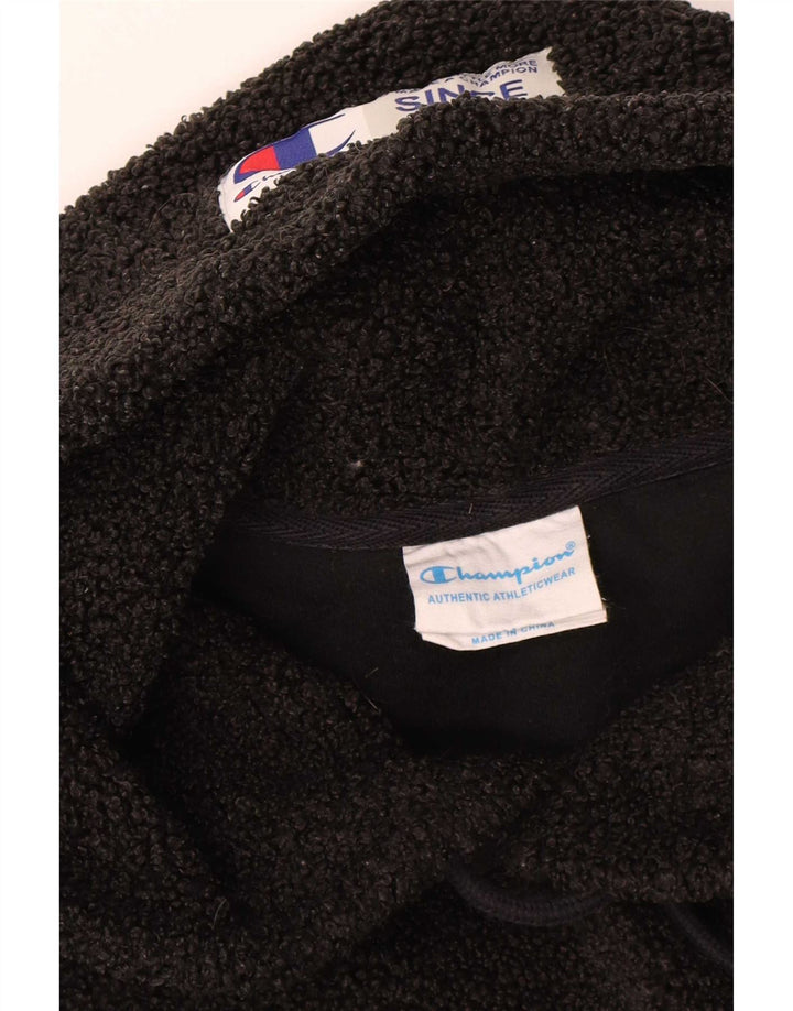 Maglione in pile con cappuccio da uomo Champion medio nero