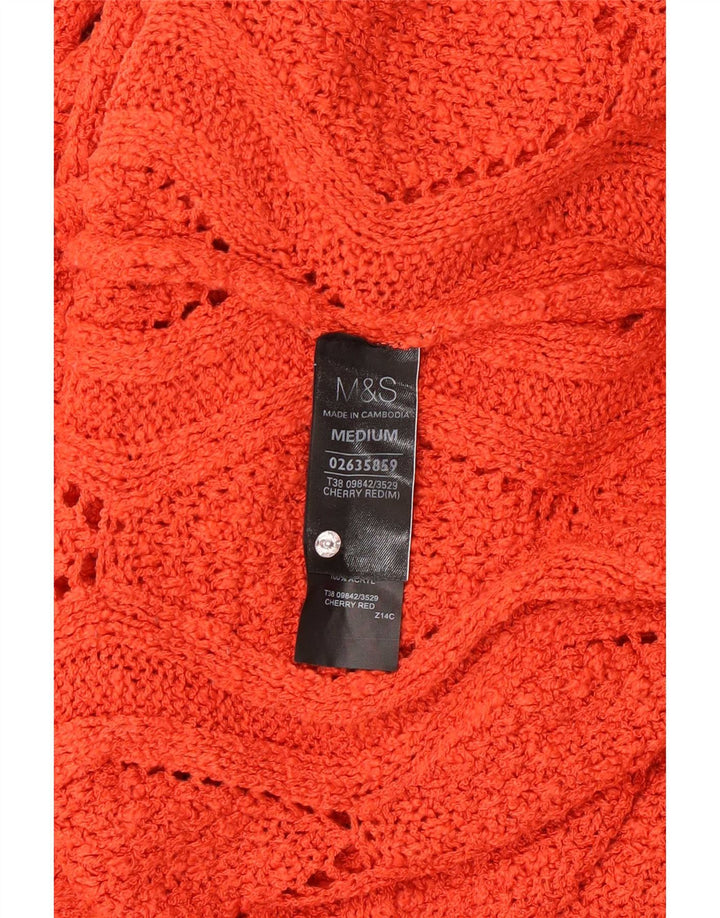 Maglione maglione girocollo da donna Marks & Spencer UK 14 arancione medio