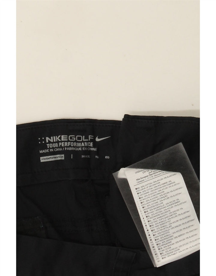 Pantaloni casual dritti da donna Nike W38 L32 cotone blu navy