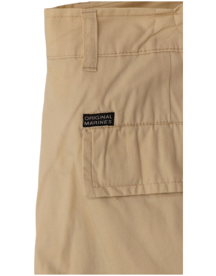 Pantaloncini cargo da donna VINTAGE W34 grandi in cotone beige