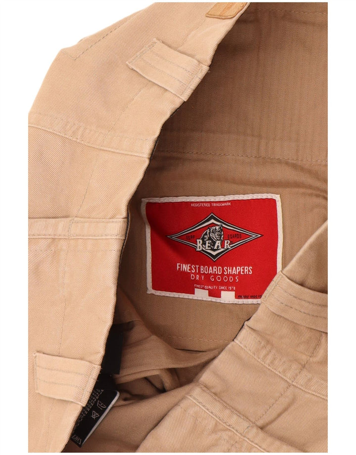 Pantaloncini cargo da uomo Bear W30 in cotone beige medio