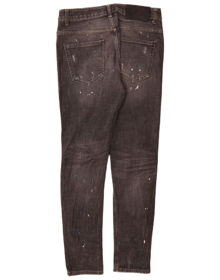 Jeans skinny effetto consumato Zara da uomo EU 40 medio W31 L30 cotone grigio