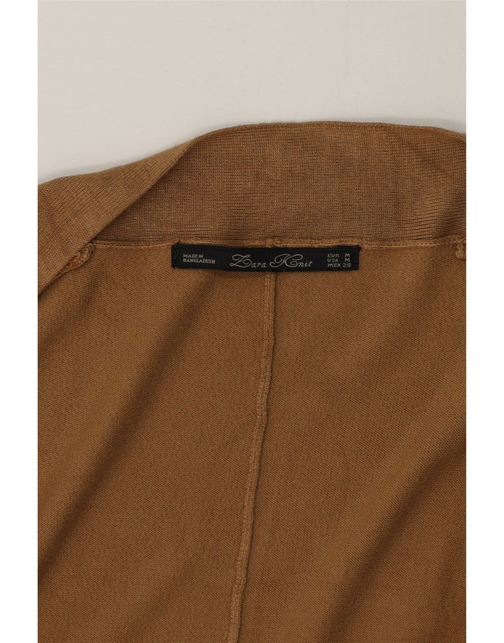 Maglione cardigan aperto oversize a pipistrello da donna Zara UK 14 Marrone medio
