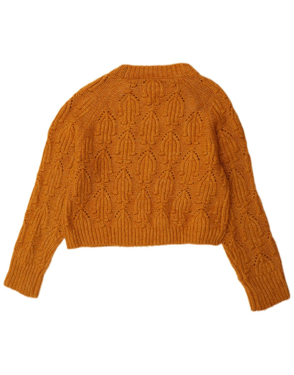 Maglione maglione con scollo a barca da donna Zara UK 10 piccolo beige