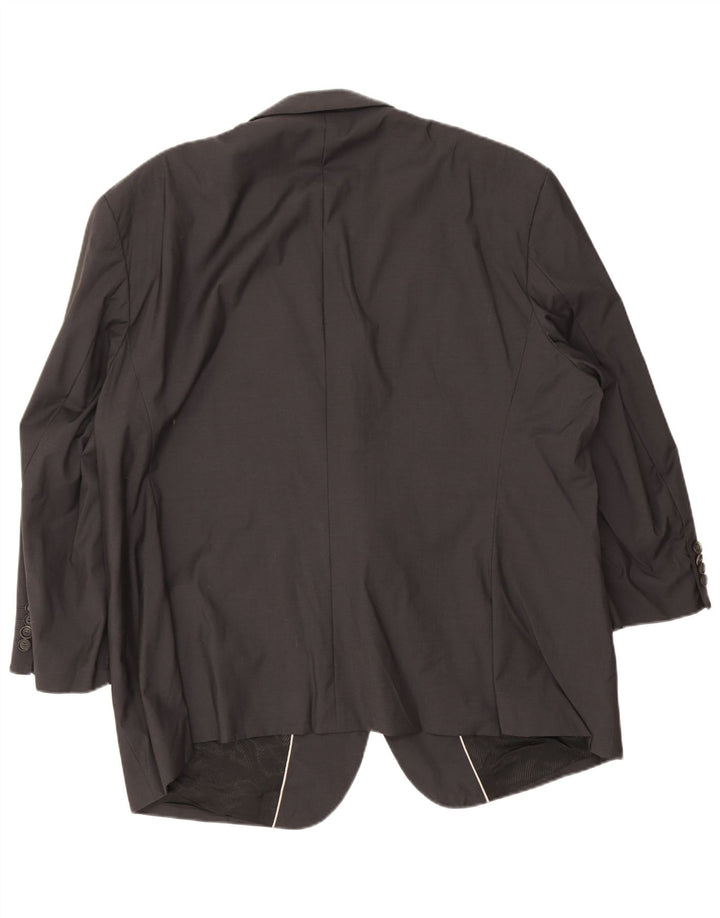 Giacca blazer da uomo Hugo Boss Guabello a 2 bottoni taglia 56 in lana vergine grigia