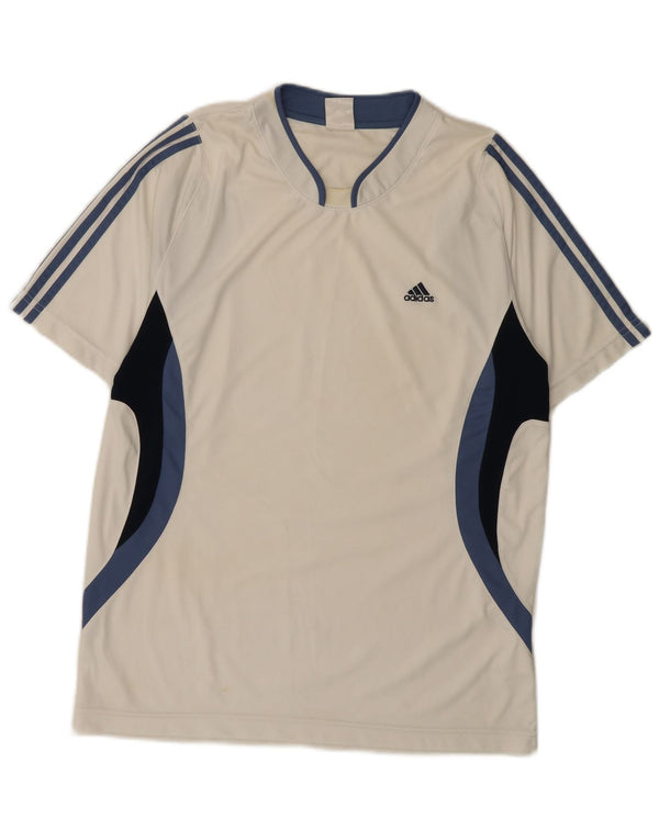 T-shirt da uomo Adidas Top XL poliestere color block bianco