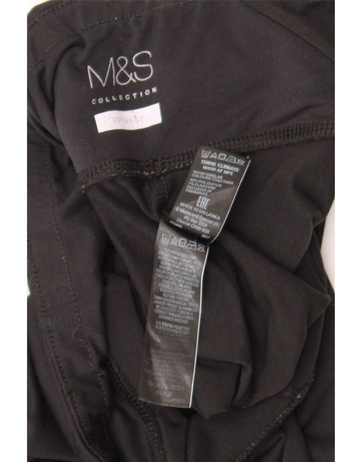 Leggings da donna Marks & Spencer UK 12 poliestere nero medio