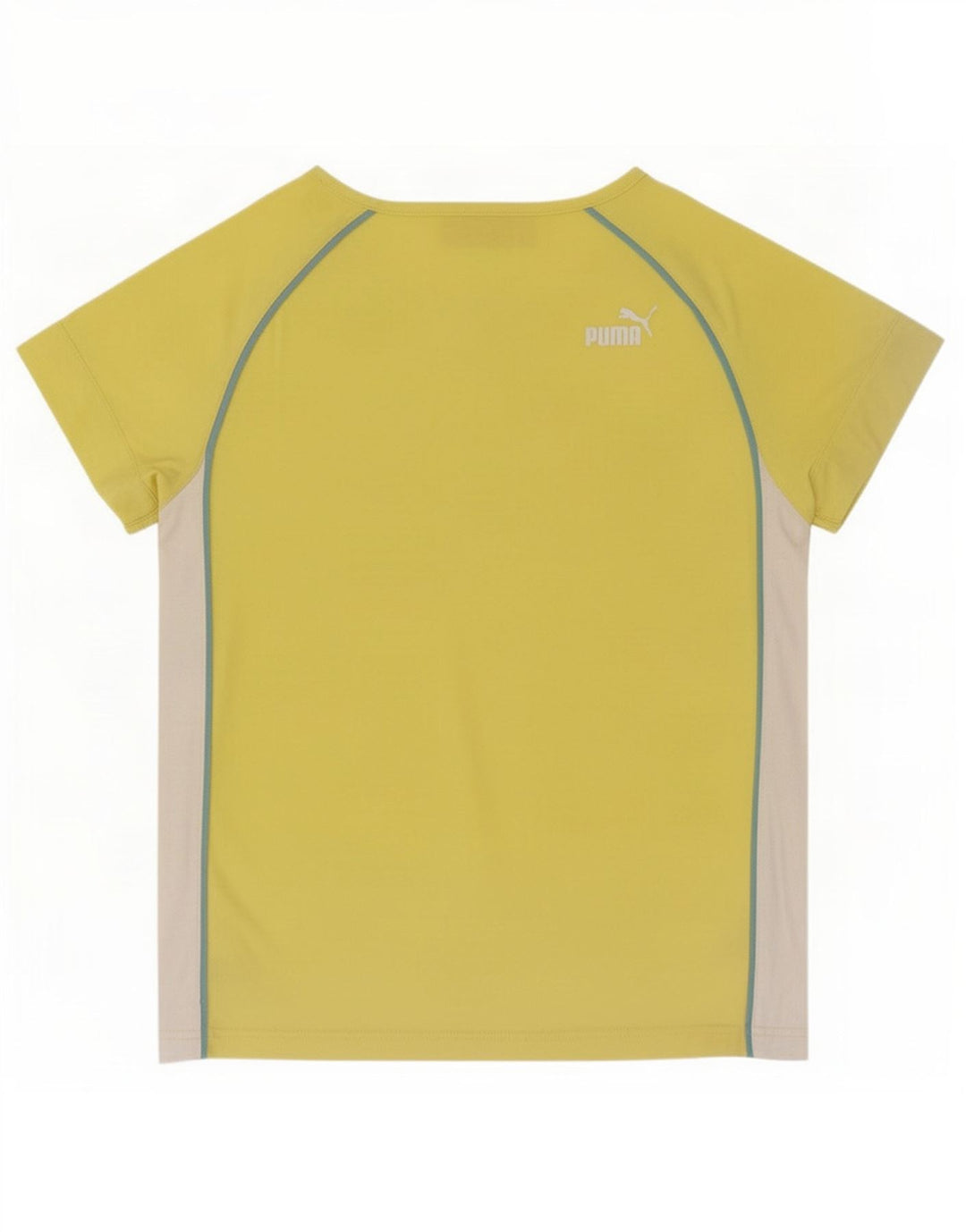 T-shirt da donna Puma UK 12 media a righe gialle