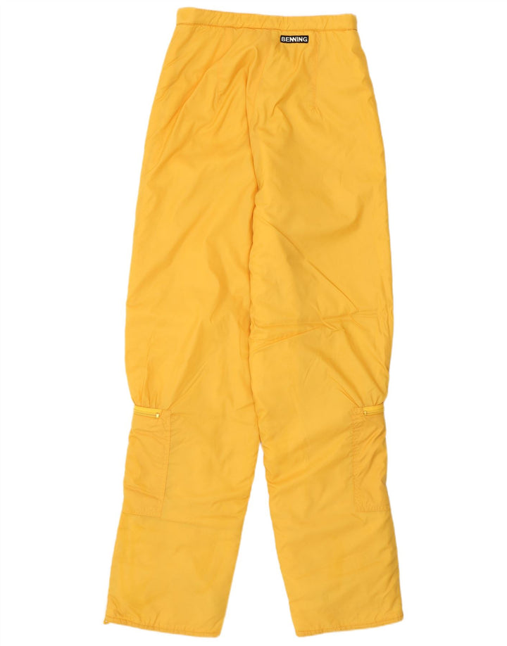 Pantaloni da sci a vita alta da donna Belfe IT 46 Large Giallo Poliammide