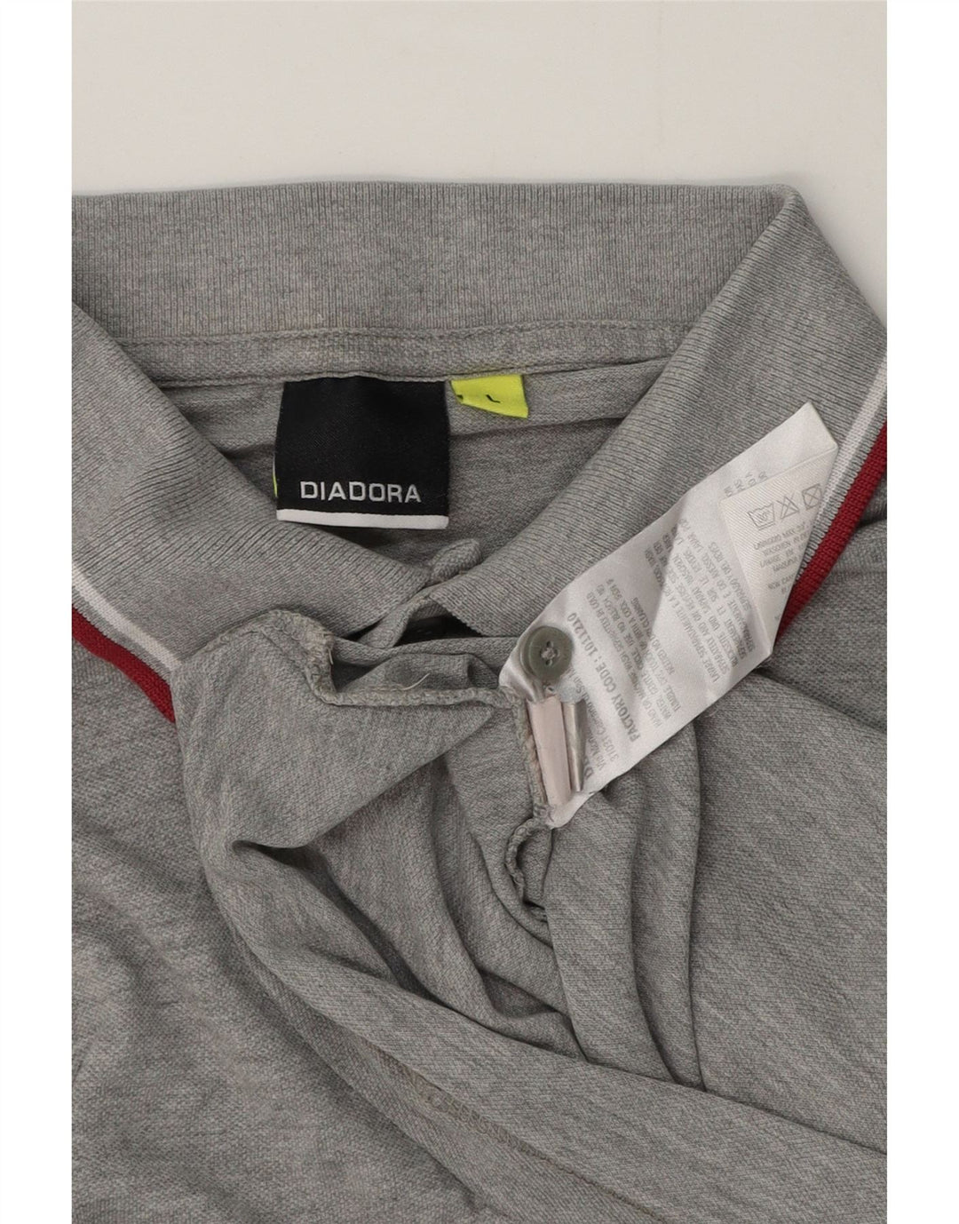 Polo Diadora Uomo Large Grigio Chiazzato Cotone