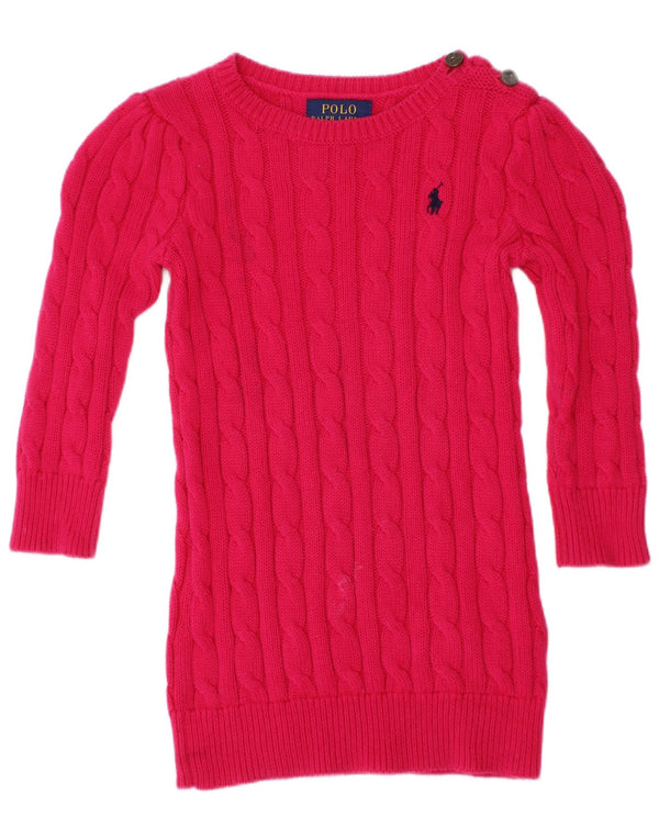 Polo Ralph Lauren Abito in maglia da neonata 18-24 mesi in cotone rosa