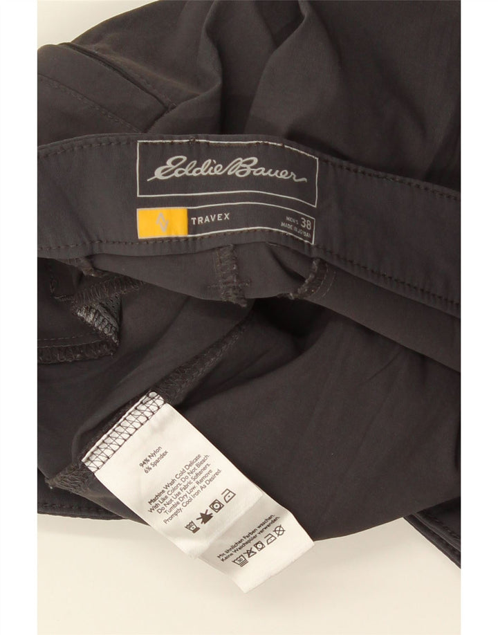 Pantaloncini chino da uomo Eddie Bauer W38 XL nylon grigio