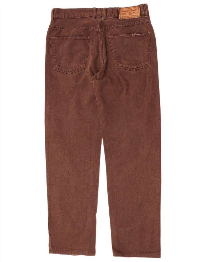 Jeans dritti da uomo Marlboro Classics W30 L30 cotone marrone