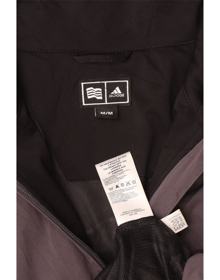 Giacca da ginnastica da uomo Adidas Top Giacca sportiva in poliestere grigio medio