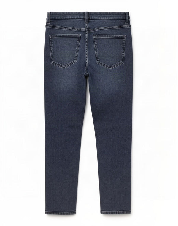 Marks & Spencer Womens Cropped Jeans UK 14 Large W30 L25 Navy Blue Cotton