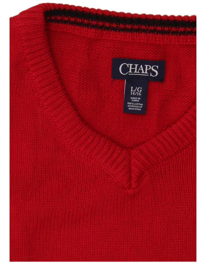 Canotta da ragazzo Chaps 14-15 anni in cotone rosso