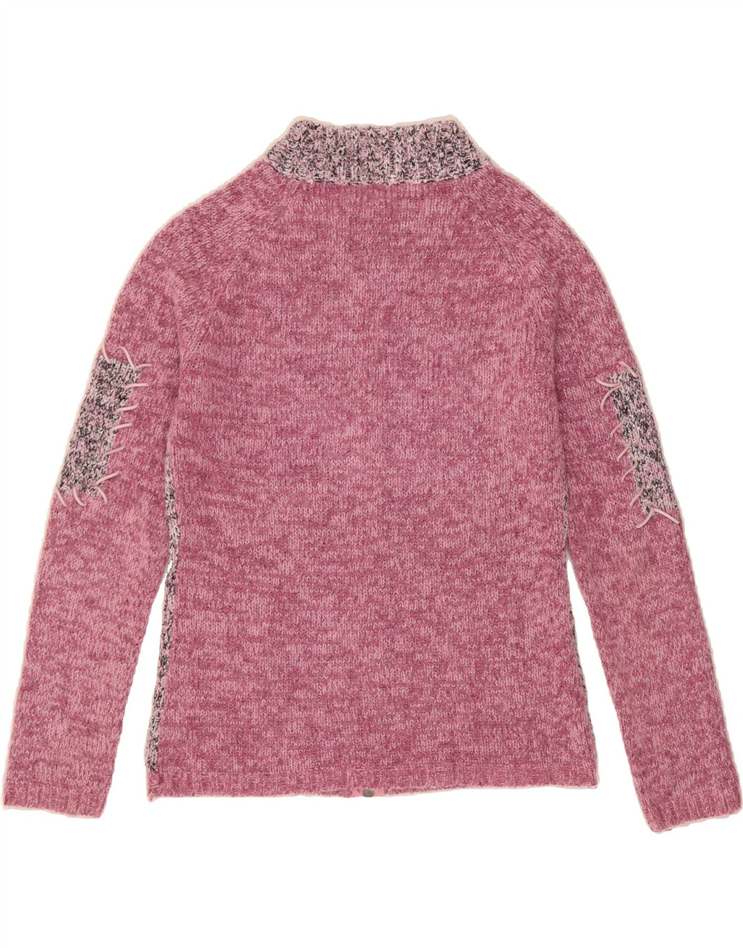 STEPHEN Womens Cardigan Sweater UK 12 Medium Pink Colourblock Wool Vintage Stephen and Second-Hand Stephen from Messina Hembry 