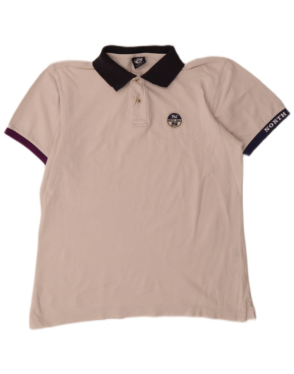Polo da rugby da uomo North Sails in cotone bianco medio