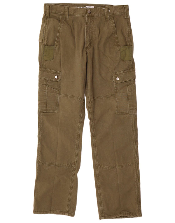 Pantaloni cargo da uomo dalla vestibilità comoda Carhartt W32 L32 cotone kaki