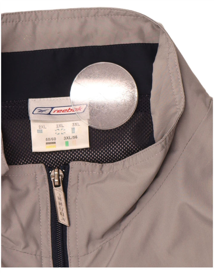 Giacca da tuta da uomo REEBOK 2XL Poliestere color block grigio