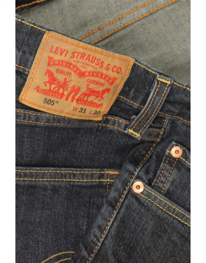 Levi's Uomo 505 Jeans dritti regolari W31 L30 Blu navy