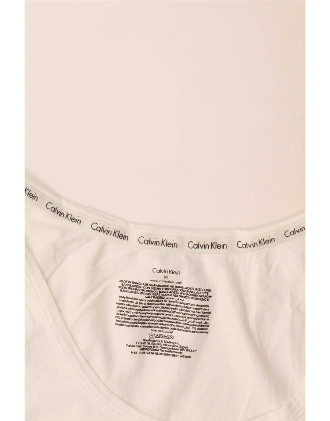 Canotta da uomo Calvin Klein in cotone bianco medio