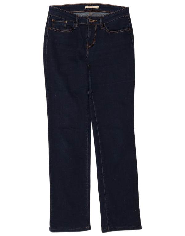Jeans dritti Levi's 714 da donna W28 L30 cotone blu navy