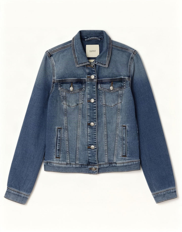 Giacca in denim da donna Esprit UK 10 piccola in cotone blu
