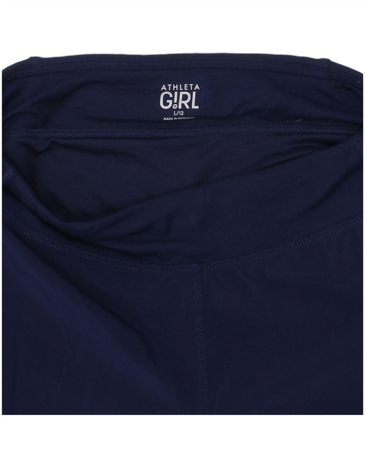 Pantaloncini sportivi per ragazze ATHLETA 11-12 anni, grandi, in poliestere blu navy